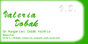 valeria dobak business card