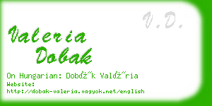 valeria dobak business card